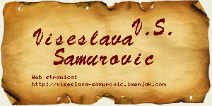 Višeslava Samurović vizit kartica